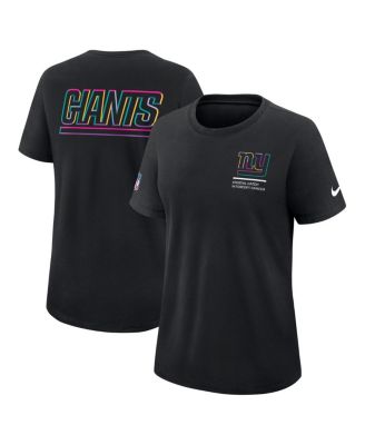 Women's Black New York Giants 2025 NFL Crucial Catch Tri-Blend Dri-FIT T-Shirt