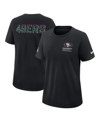 Women's Black San Francisco 49ers 2025 NFL Crucial Catch Tri-Blend Dri-FIT T-Shirt