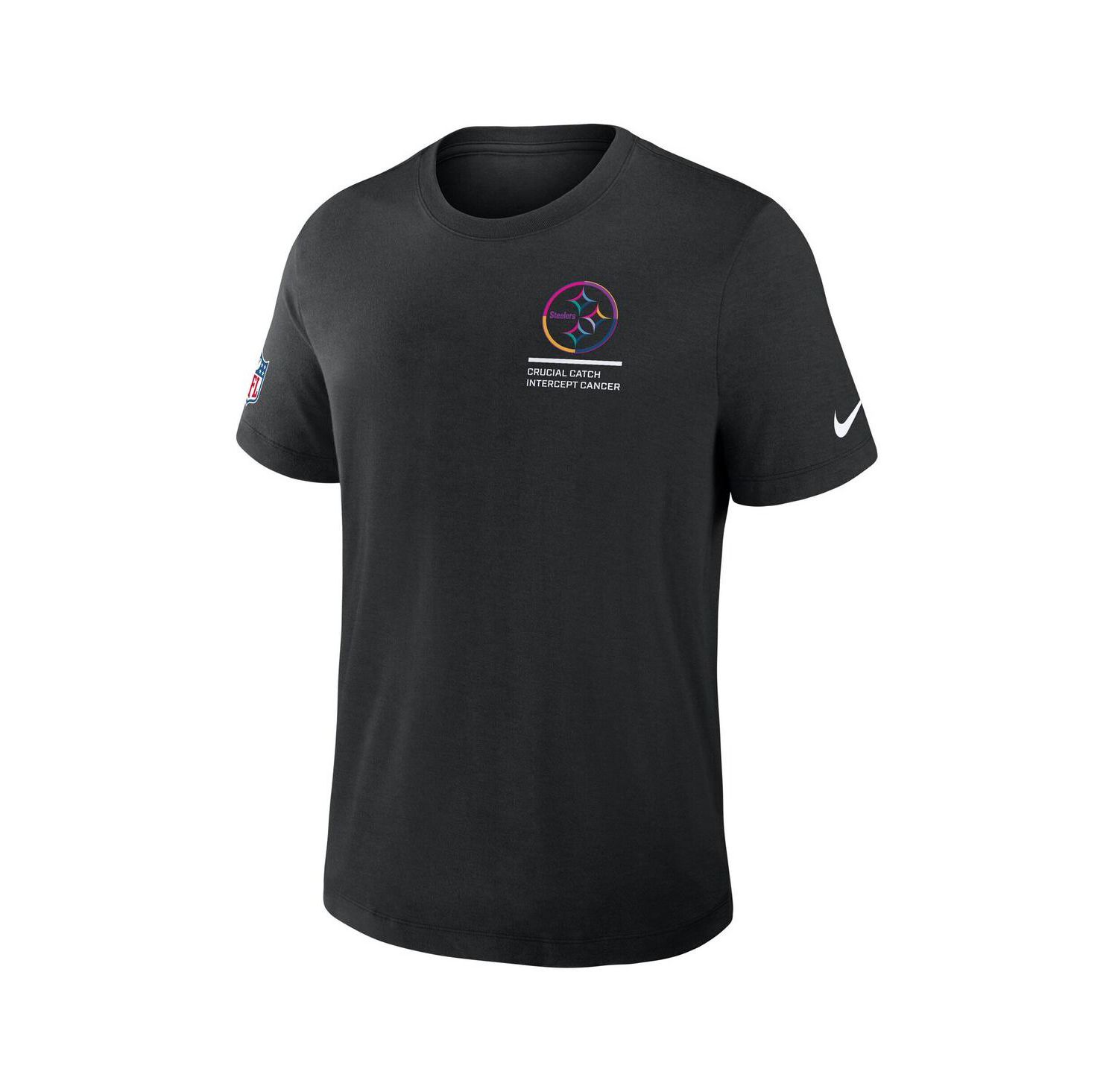 Men's Black Pittsburgh Steelers Tall 2025 NFL Crucial Catch Tri-Blend Dri-FIT T-Shirt
