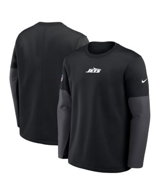 Men's Black New York Jets Sideline Scripted to Win Performance Long Sleeve T-Shirt