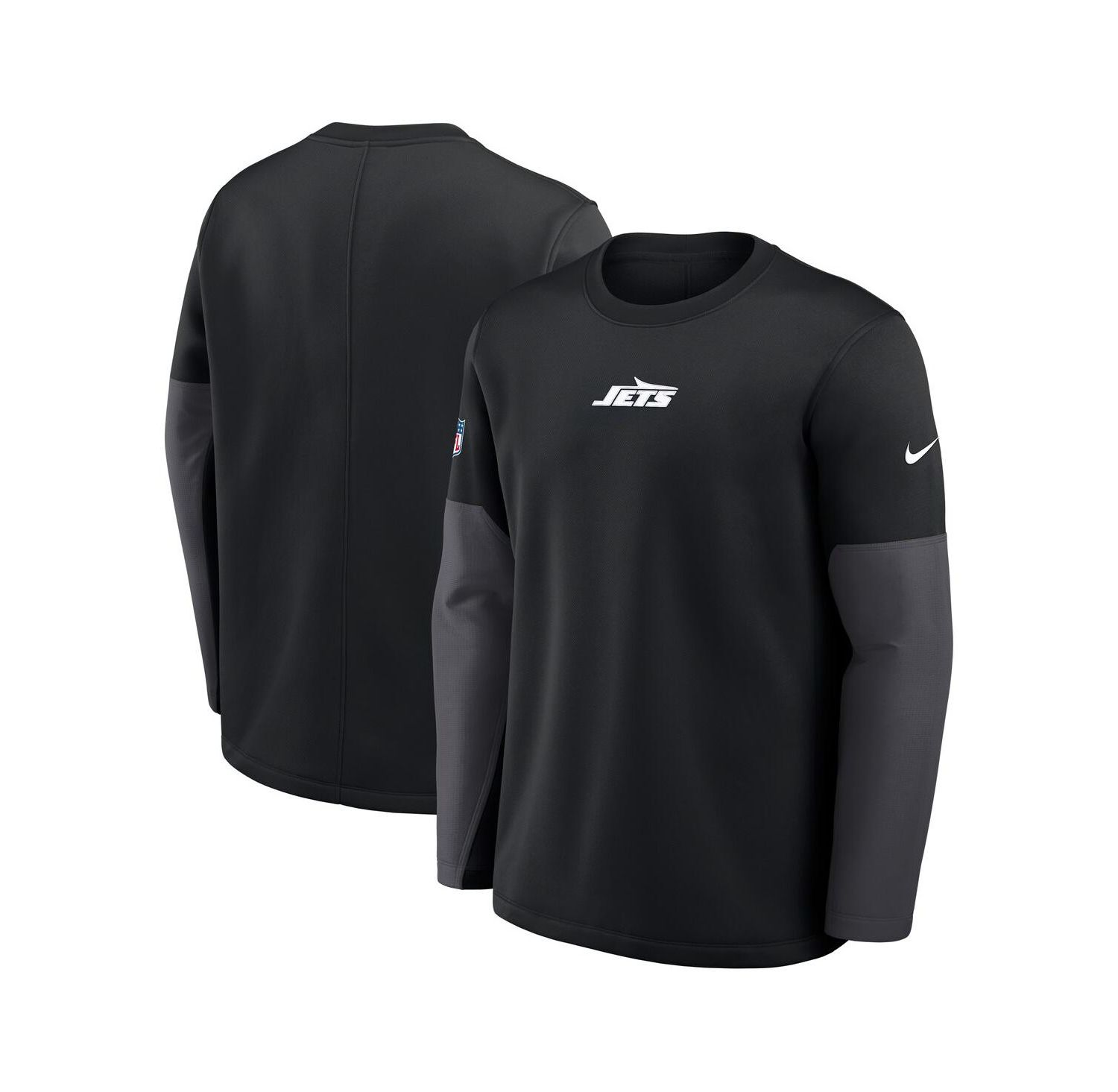 Men's Black New York Jets Sideline Scripted to Win Performance Long Sleeve T-Shirt