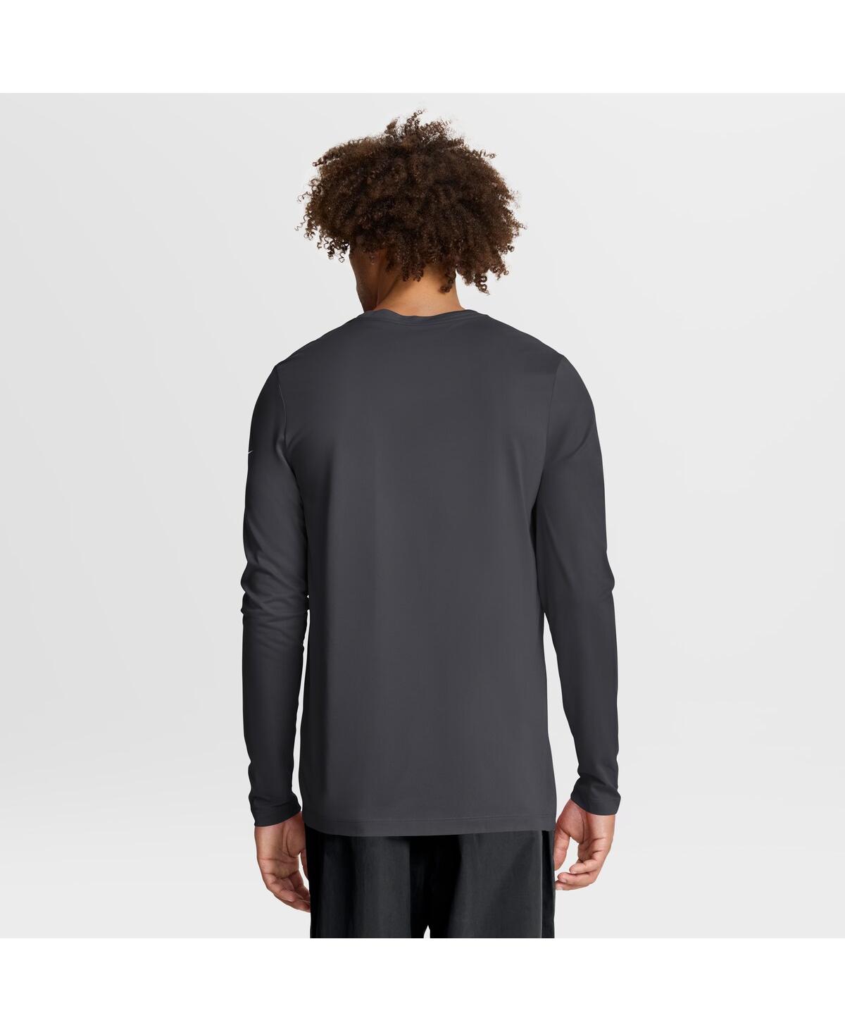 Nike Men's Anthracite Tampa Bay Buccaneers Primetime Legend Icon Performance Long Sleeve T-shirt In Gray