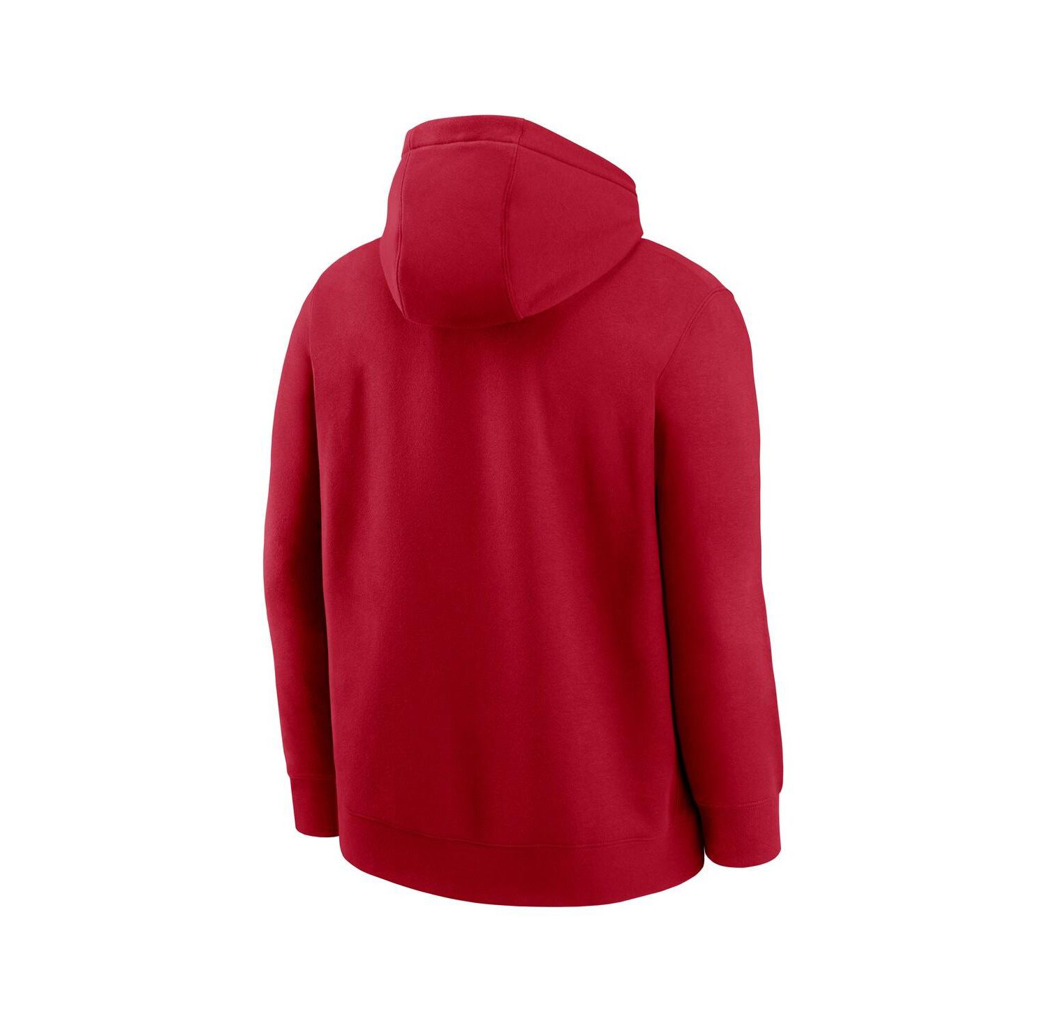 Men's Scarlet San Francisco 49ers Busted Play Club Fleece Pullover Hoodie
