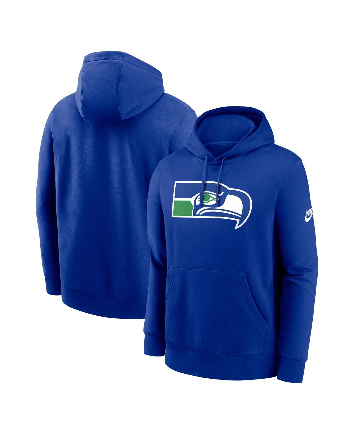 Мужской флисовый пуловер Royal Seattle Seahawks Club с капюшоном