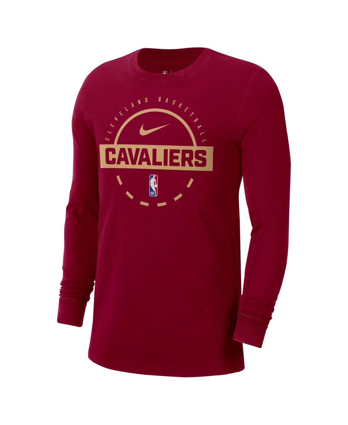 Nike Cleveland Cavaliers  Men's Nba Practice Long-sleeve T-shirt In Red