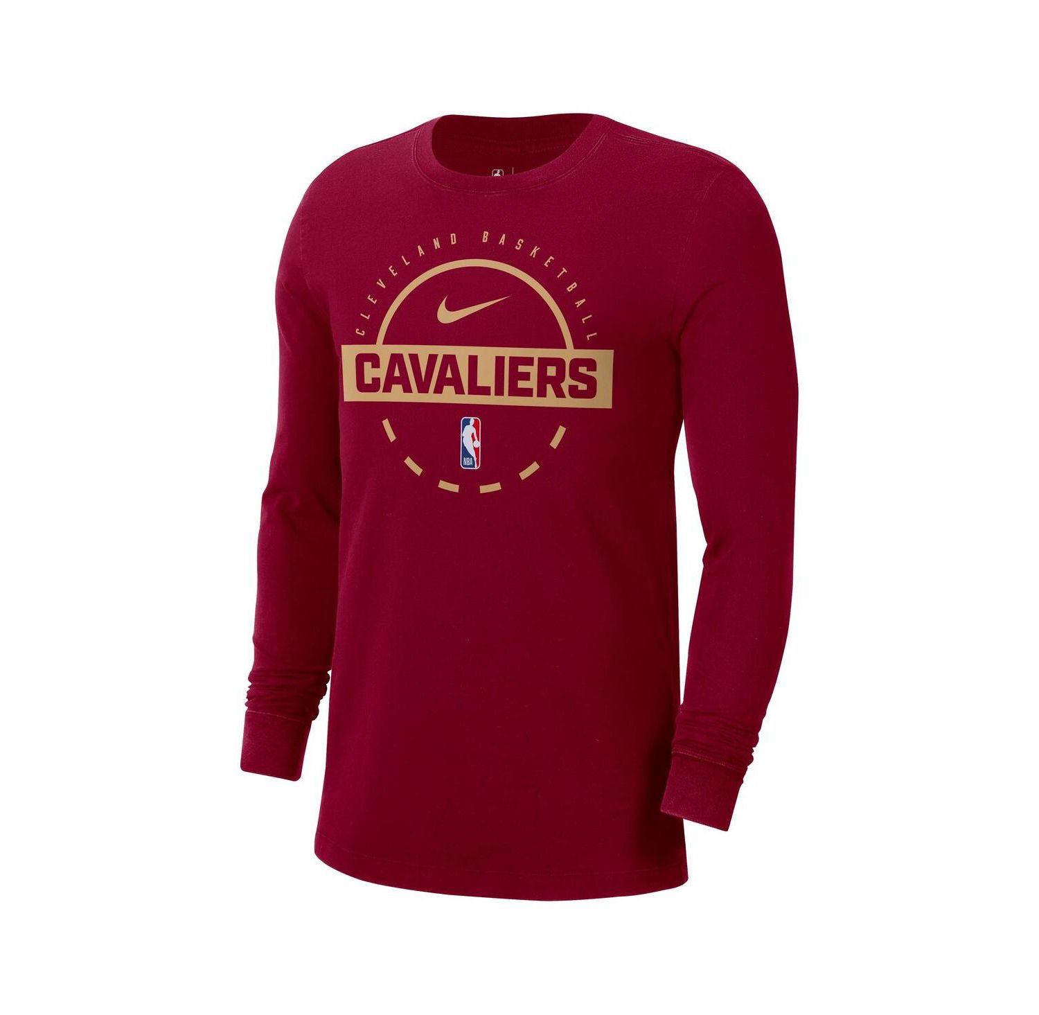 Men's Wine Cleveland Cavaliers Authentic Long Sleeve Practice T-Shirt
