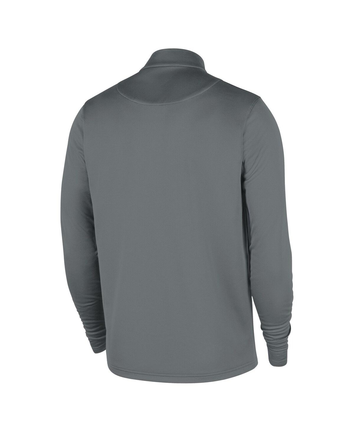 Nike Men's Silver San Antonio Spurs 2025/26 Authentic Coaches Quarter-zip Dri-fit Hoodie In Gray