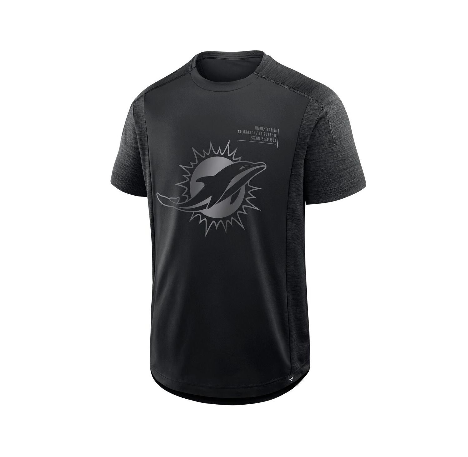 Men's Black Miami Dolphins Deceptive Juke T-Shirt