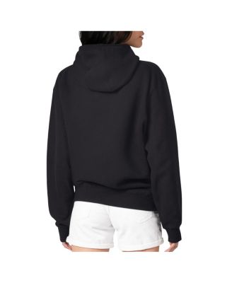 Women's Black Detroit Lions Filigree Fleece Tri-Blend Pullover Hoodie