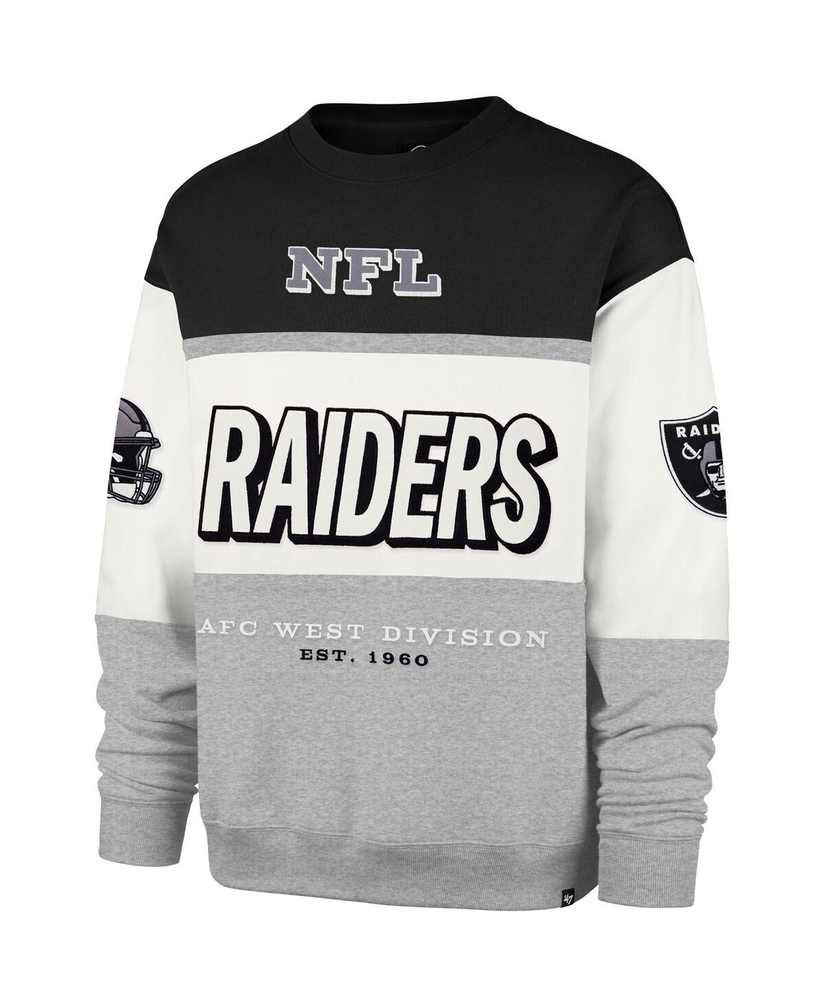 '47 Brand Men's Black/Gray Las Vegas Raiders Breeze Maximalist Sweatshirt