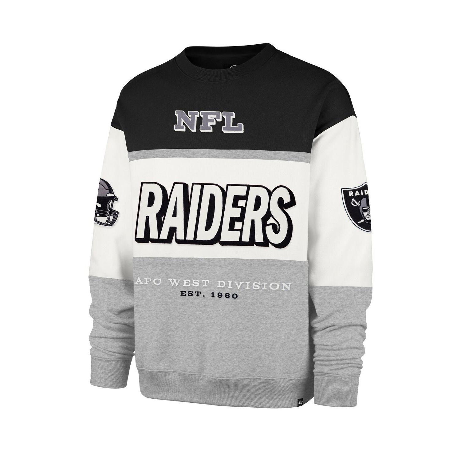 Men's Black/Gray Las Vegas Raiders Breeze Maximalist Sweatshirt