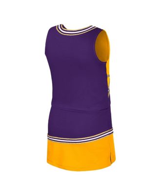 Big Girls 2-Piece Purple LSU Tigers Lollipop Park Cheer Set