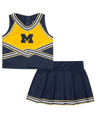 Colosseum - Girls Toddler Navy Michigan Wolverines Lollipop Park Cheer Two-Piece Set