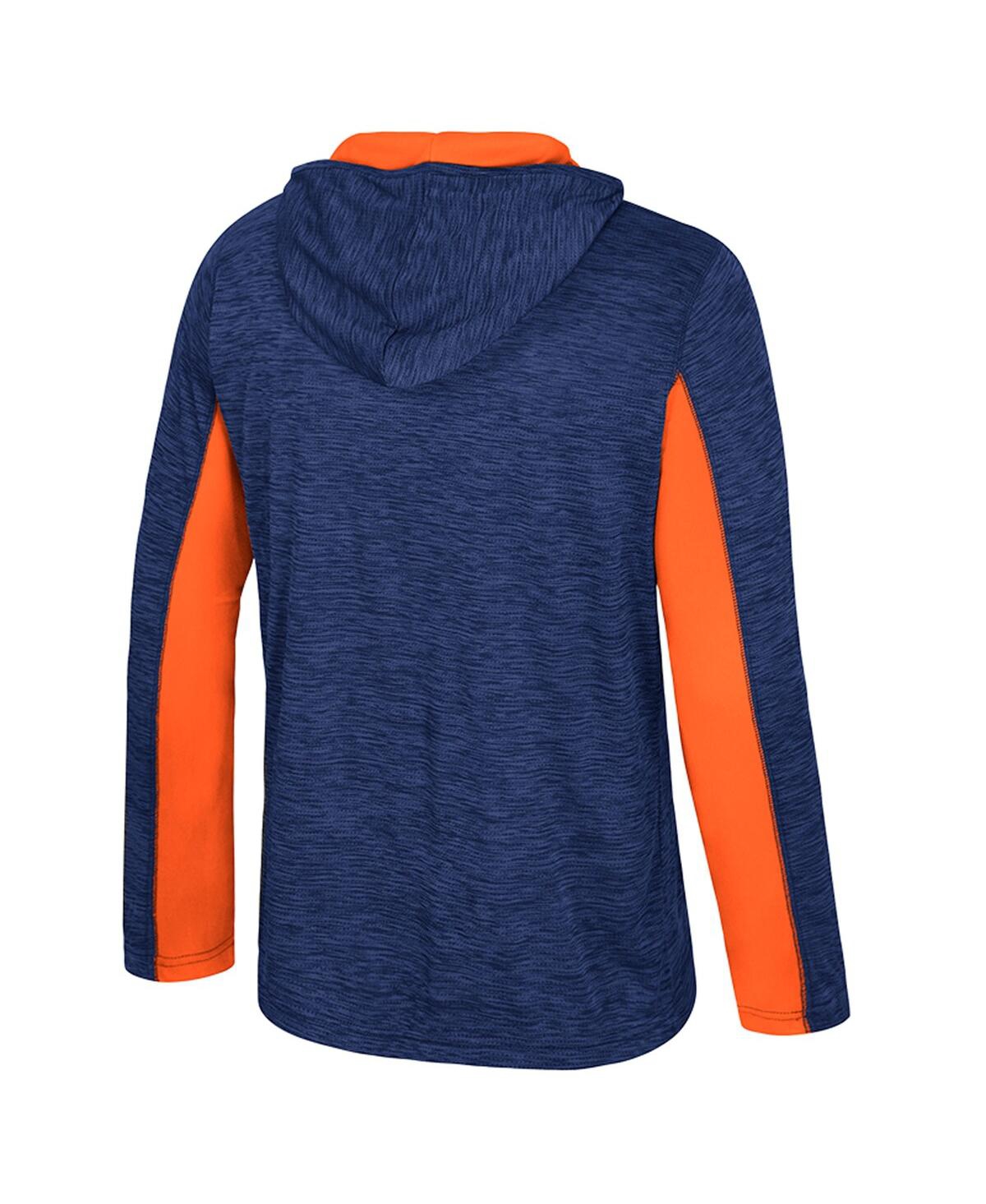 Colosseum Men's Navy Illinois Fighting Illini Always Sunny Quarter-zip Hoodie In Multi