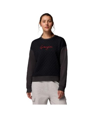 Columbia - Women's Black Georgia Bulldogs Collegiate Hart Mountain™ Quilted Sweatshirt