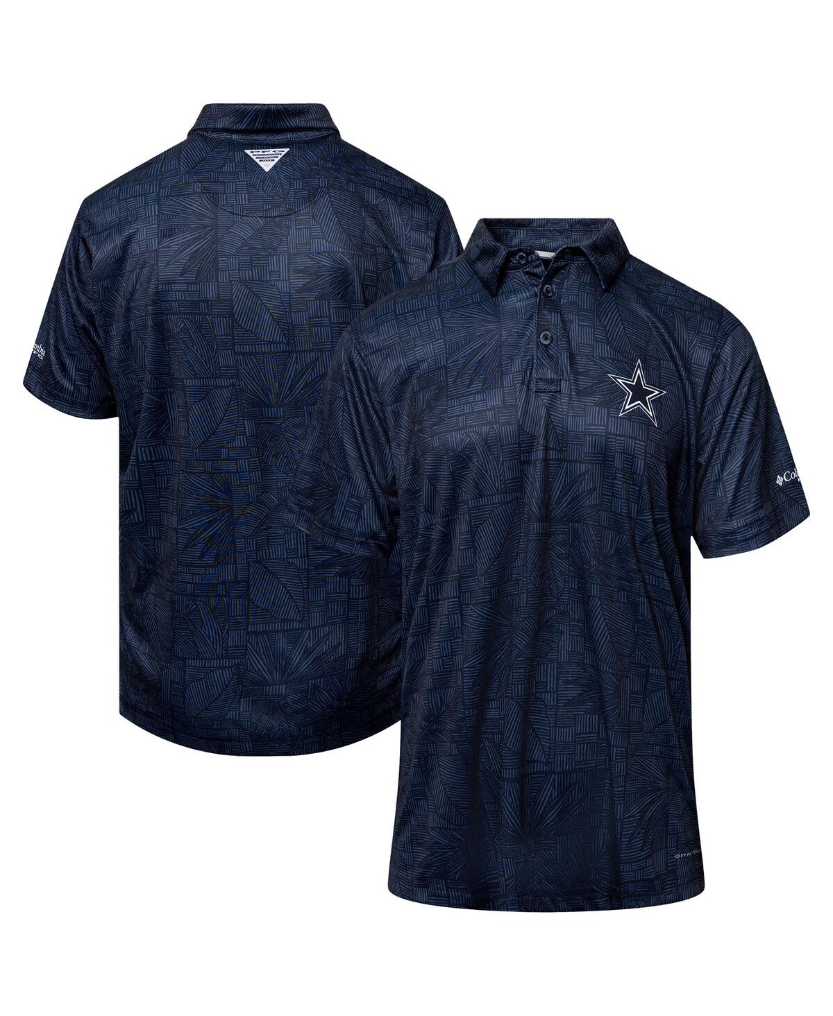 Columbia Men's Navy Dallas Cowboys Super Terminal Tackle Polo Shirt In Blue