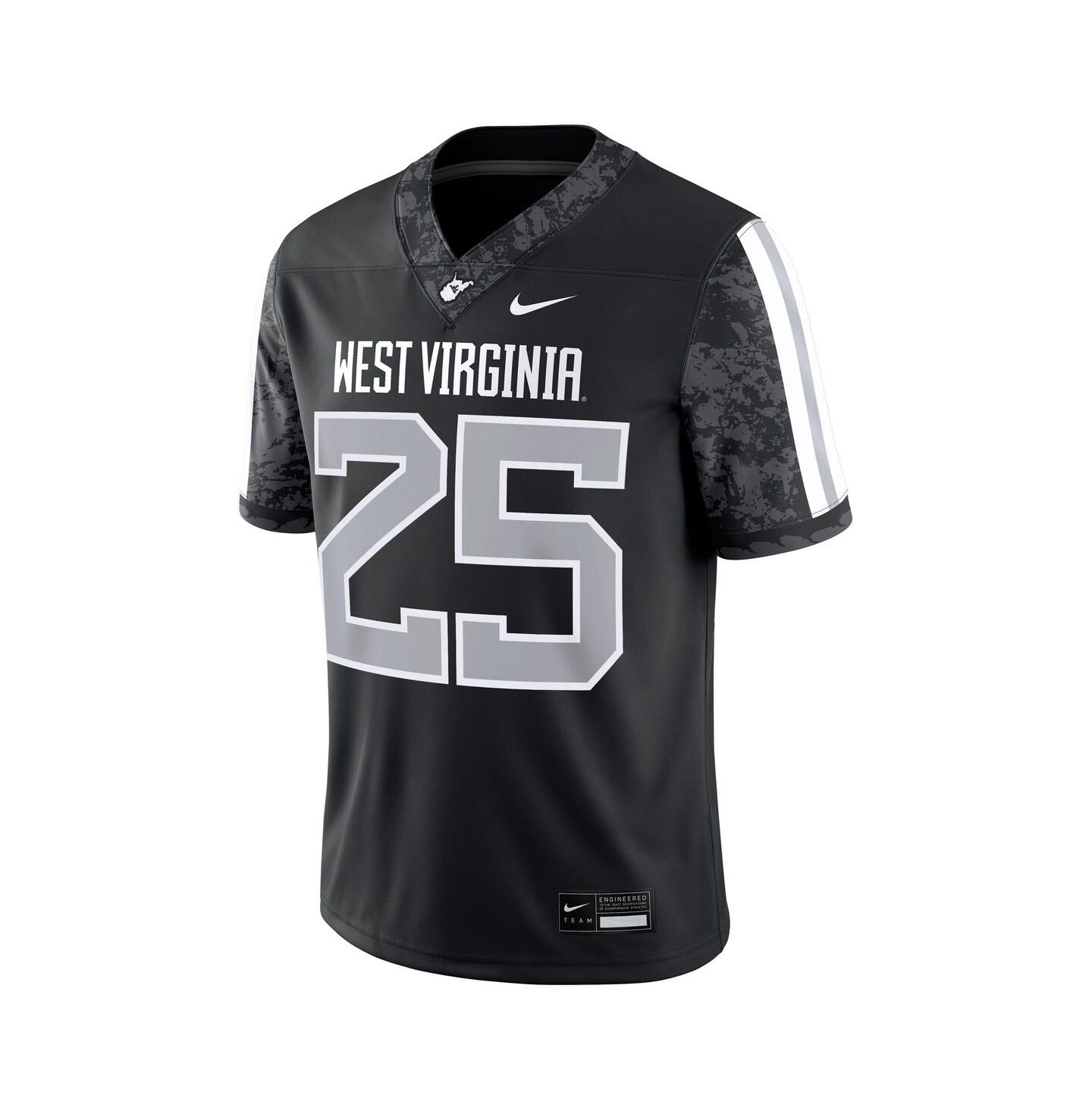 Мужской топ Nike 25 Black West Virginia Mountaineers Alternate Game Jersey — фото 2