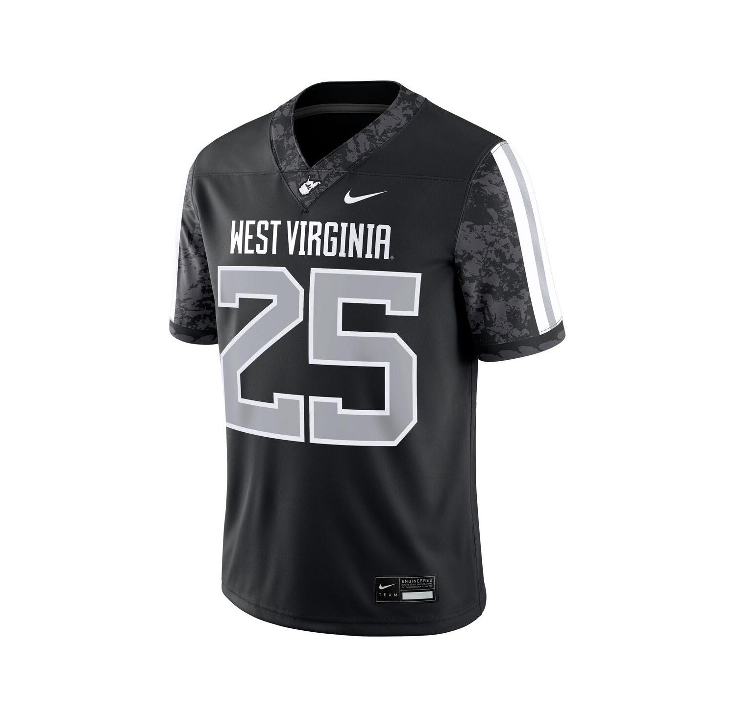Men's 25 Black West Virginia Mountaineers Alternate Game Jersey