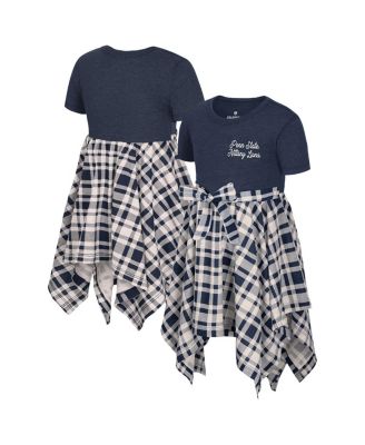 Colosseum - Girls Toddler Navy Penn State Nittany Lions Marceline Plaid Dress
