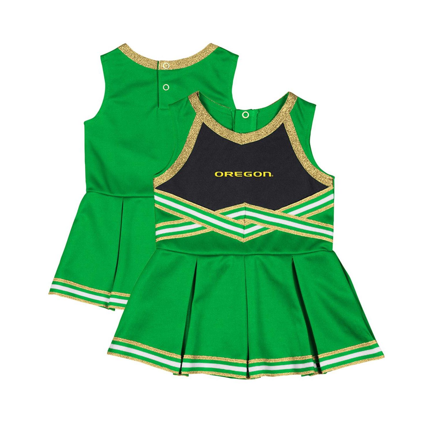 Girls Baby Boys and Girls Green Oregon Ducks Lollipop Park Cheer Dress