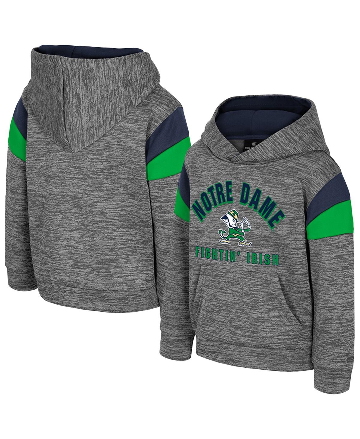 Colosseum Babies' Toddler Gray Notre Dame Fighting Irish Wizard City Hoodie