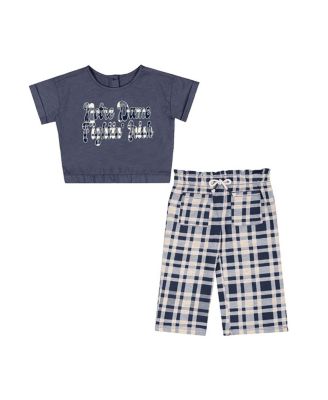 Colosseum - Girls Baby Boys and Girls Navy Notre Dame Fighting Irish Sky Castle Two-Piece T-Shirt and Pants Set