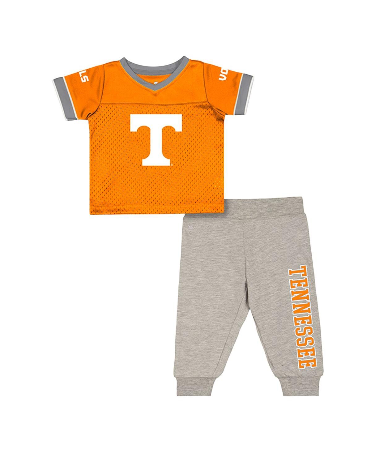 Colosseum Kids' Baby Boys And Girls Newborn 2-piece Tennessee Volunteers Nothing But The Hits Football Set In Orange
