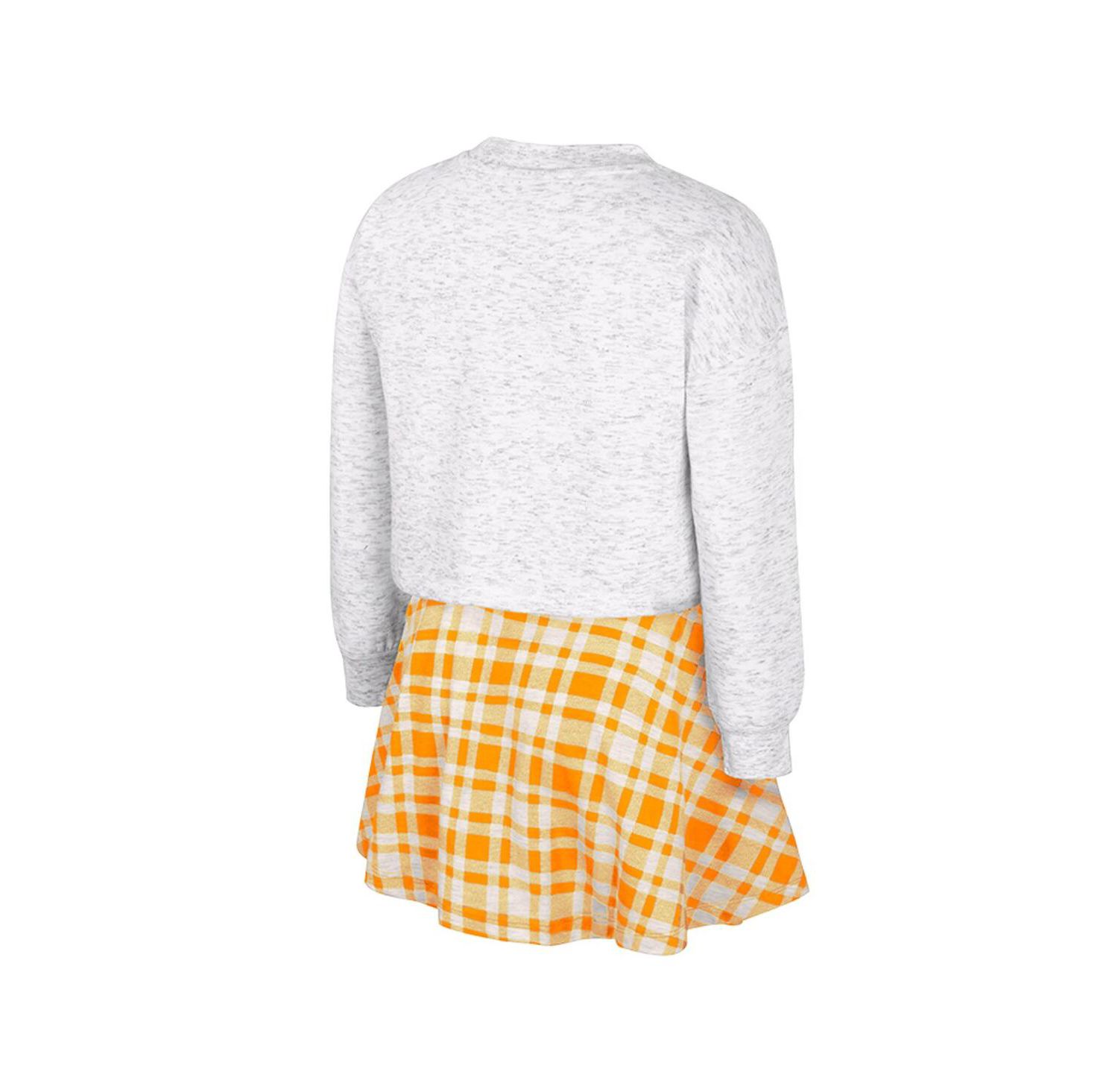 Big Girls 2-Piece Gray Tennessee Volunteers Marceline Plaid Skirt and Top Set