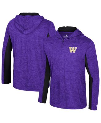 Colosseum - Men's Purple Washington Huskies Always Sunny Quarter-Zip Hoodie