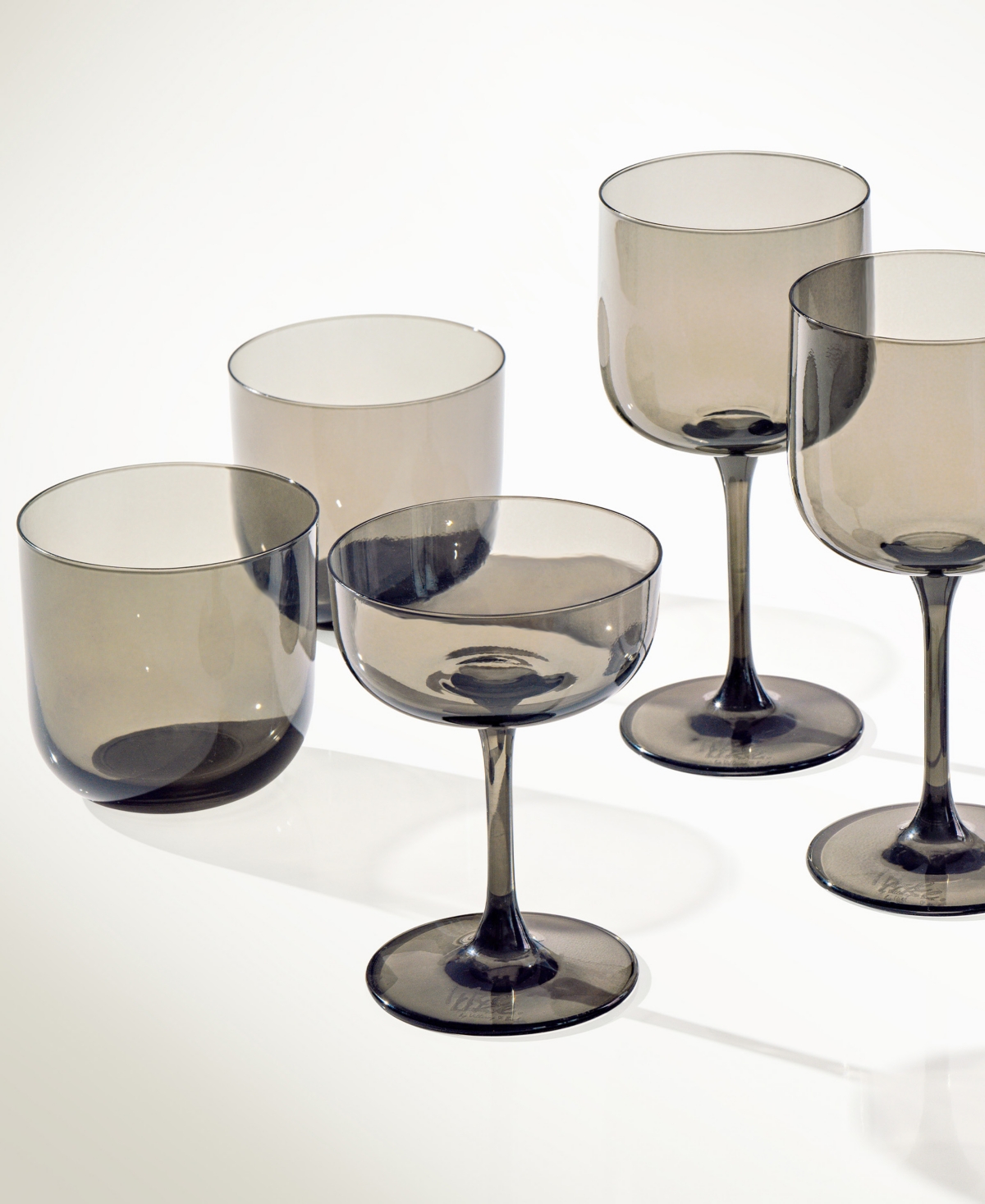 Villeroy & Boch Like Double Old Fashioned Tumbler Glasses, Set Of 2 In Gray