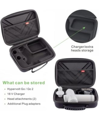 Hyperice Hypervolt GO 2 Carrying Case - Hard Shell Travel Storage Organizer Bag for Hypervolt GO Massage Gun