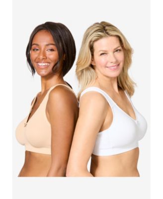 Women's 2-Pack Cotton Full Coverage Bra