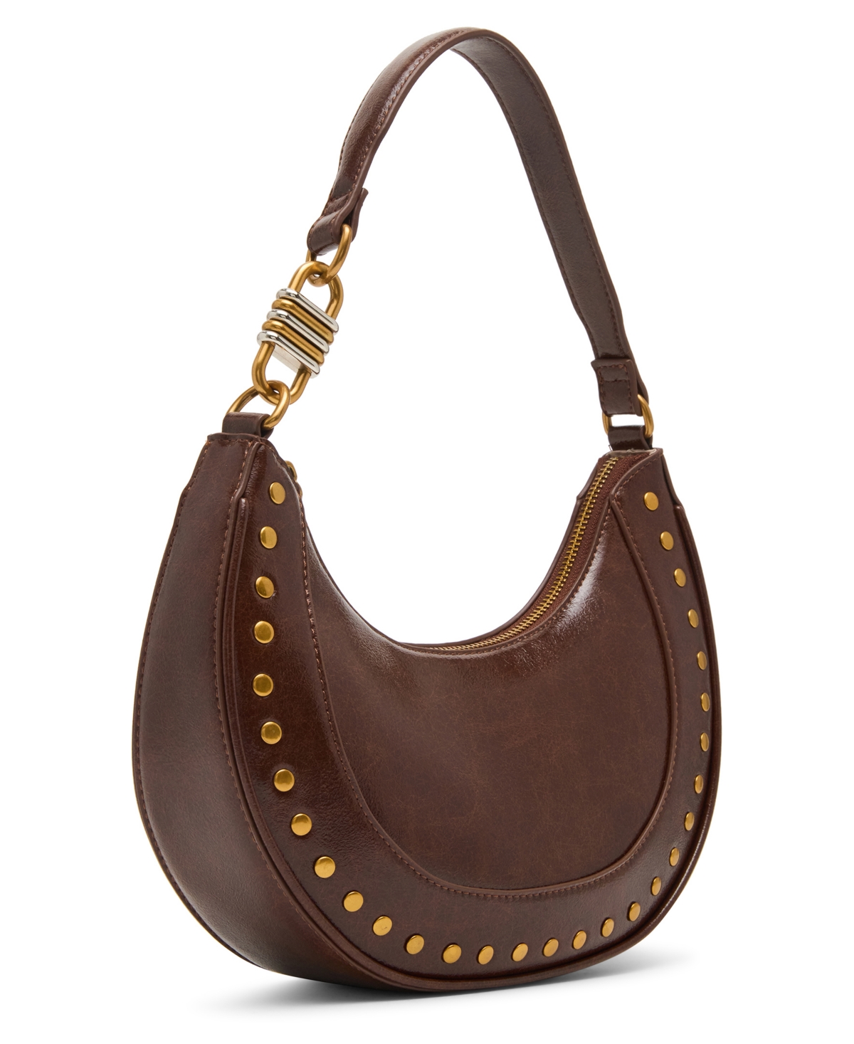 Steve Madden Bliamm Studded Mini Shoulder Bag In Brown