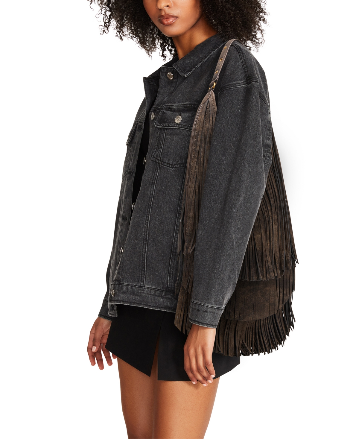Steve Madden Bfringe Medium Shoulder Bag In Brown