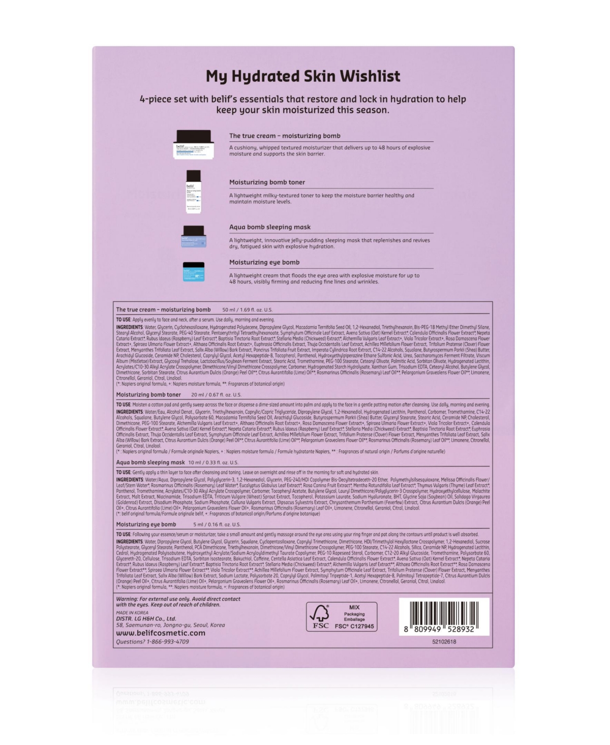 Belif 4-Pc. My Hydrated Skin Wishlist Set