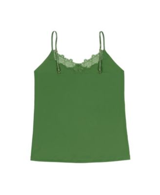 Women's Soft Seamless Camisole with Lace Trim