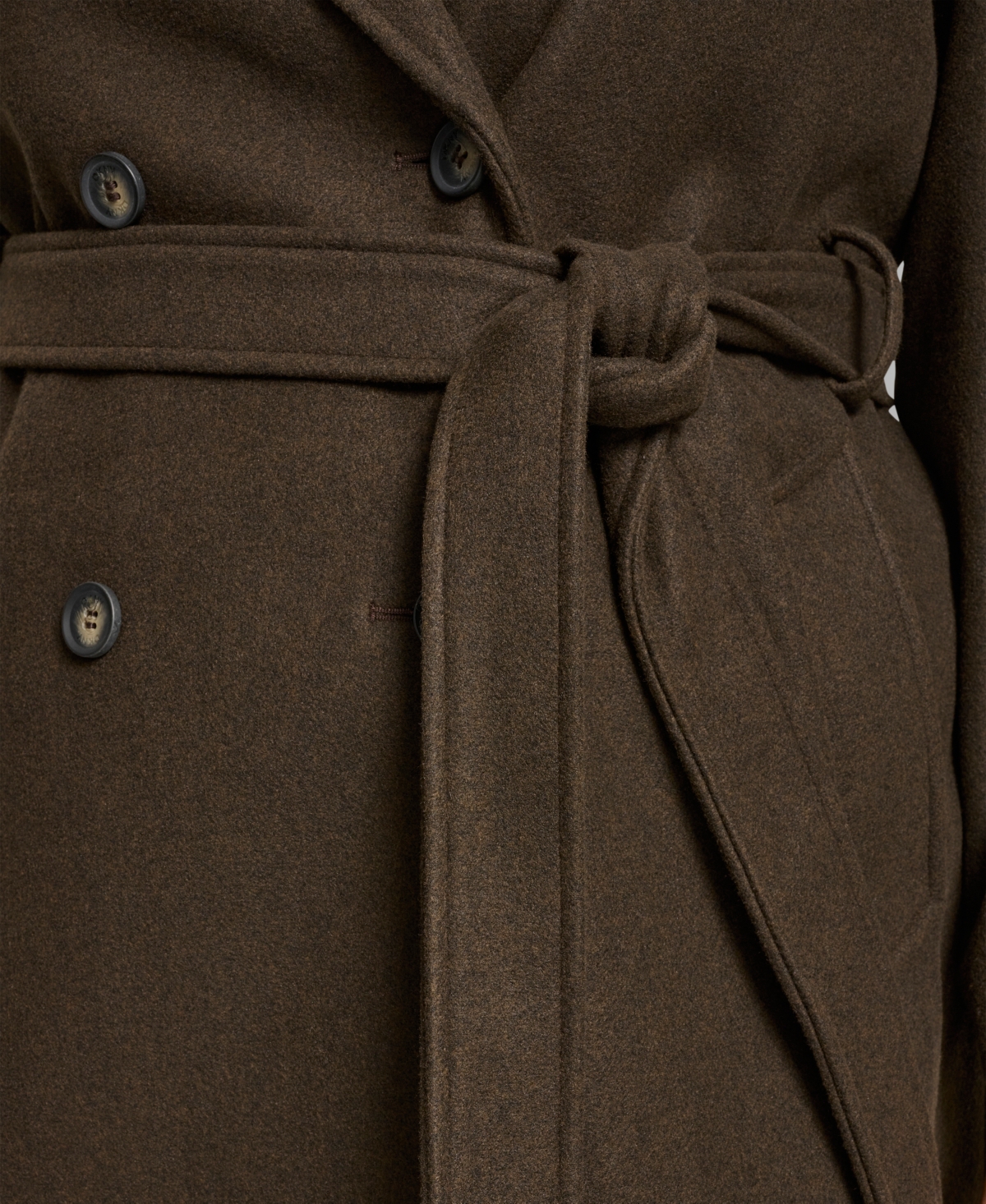 Dkny Plus Size Belted Notch Collar Coat In Green