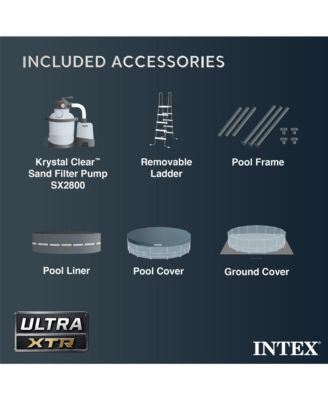 Ultra Frame 26 Foot x 52 Inch Round Above Ground Outdoor Swimming Pool Set