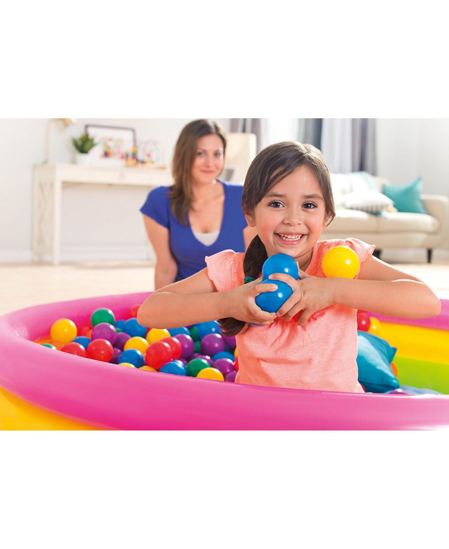 Детские игрушки Intex Fun Ballz 2.5" Multi-Colored Plastic Balls, 100-Pack, Ages 3+ — фото 9