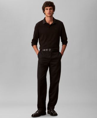 Supima Cotton Long Sleeve Polo Shirt