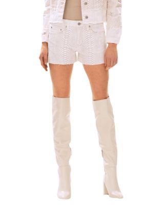 Women's Mila High-Rise Snake Print Denim Shorts