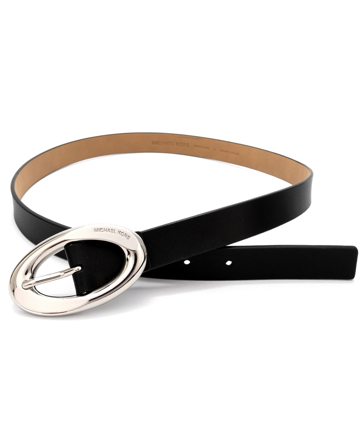 Michael Kors Women's 25mm Non-reversible Leather Belt In Black