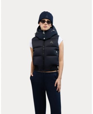 Women's Pariset Cropped Puffer Bomber with Detachable Sleeves