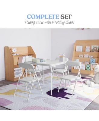 Kids 5 Piece Folding Table And Chair Set - Kids Activity Table Set