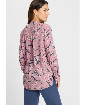 Women's Graphic Leaf Print Tunic Shirt