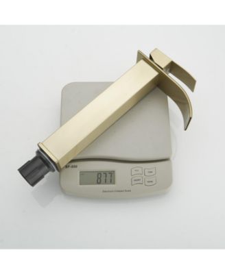 Waterfall Single Hole Single Handle Bathroom Vessel Sink Faucet With Supply Hose in Brushed Gold