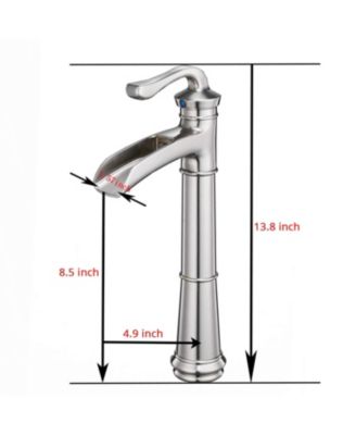 Waterfall Single Hole Single-Handle Vessel Bathroom Faucet with Pop-up Drain Assembly