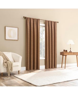 Belmont Floral Jacquard 100% Blackout Rod Pocket Curtain Panel