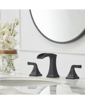 8 in. Widespread 2-Handle Waterfall Bathroom Sink Faucet