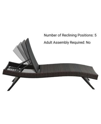 Outdoor Wicker Chaise Lounges (Set of 2), 79 inch, Dark Brown - Chic Crate